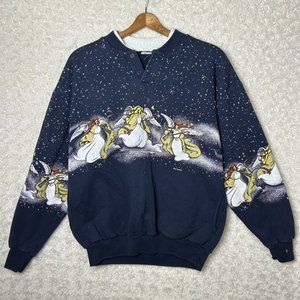 Vintage Angels Graphic Sweatshirt Celestial Pullover Crewneck‎ Top Size M